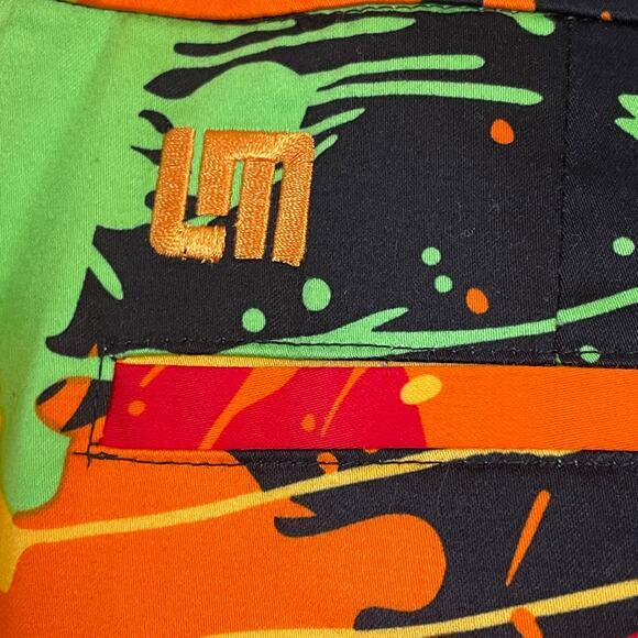 LOUDMOUTH GOLF Ladies Size 12 Black Paint Balls Activewear Stretch Skort NWT - Picture 4 of 6